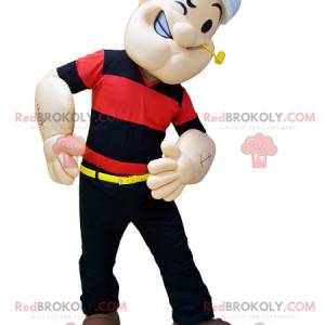 Mascote do famoso personagem Popeye com seu cachimbo e seu boné