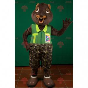 Brun bævermarmot egern maskot - Redbrokoly.com