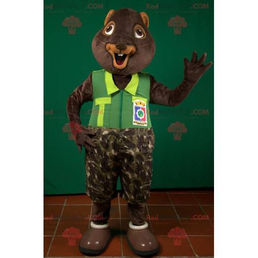 Mascote esquilo castor marmota - Redbrokoly.com