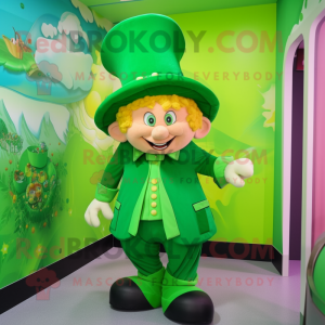 Grøn Leprechaun Hat maskot...