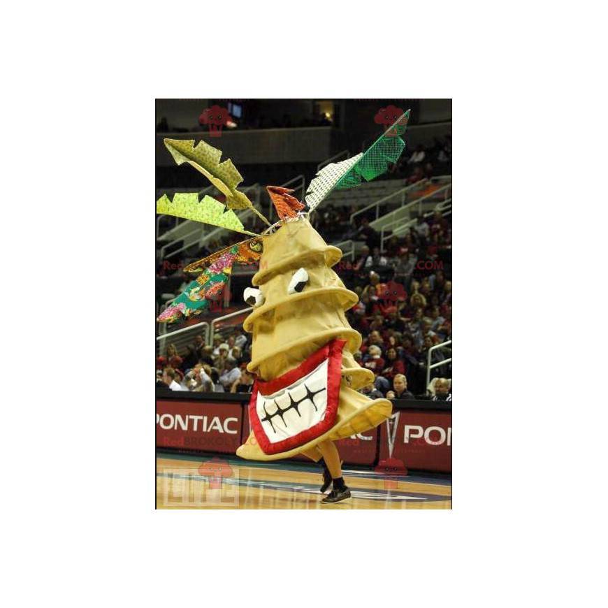 Giant swirl yellow fir mascot - Redbrokoly.com