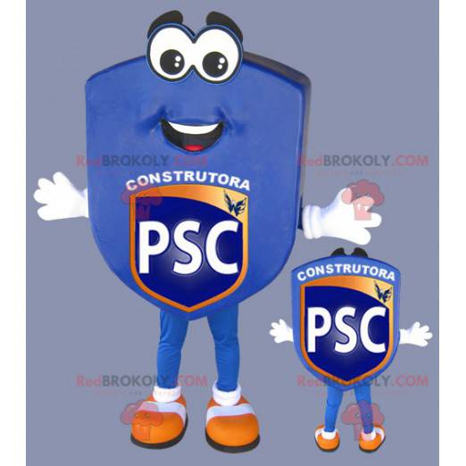 Mascota del escudo de armas azul del club deportivo -
