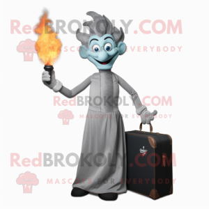 Grey Fire Eater maskot...