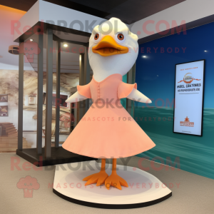 Peach Seagull maskot kostym...