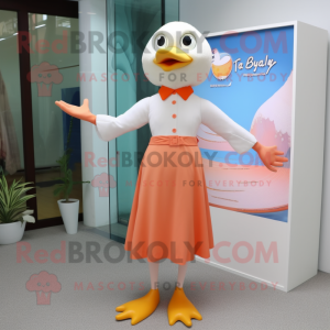 Peach Seagull maskot...