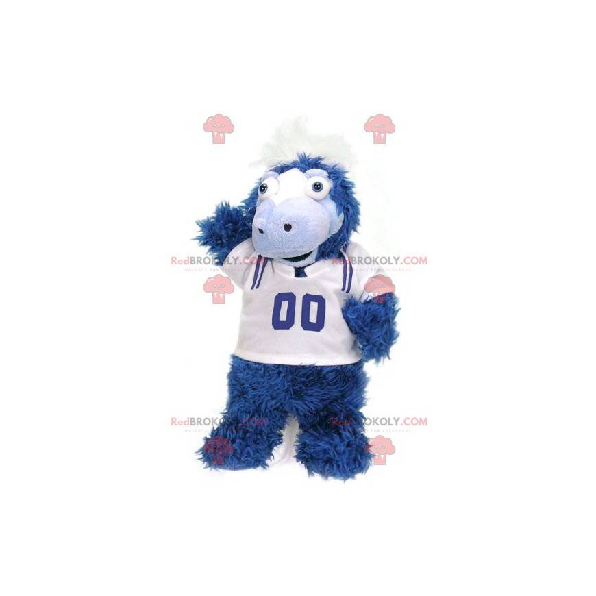 All hairy blue and white horse foal mascot - Redbrokoly.com All hairy blue and white horse foal mascot - Redbrokoly.com