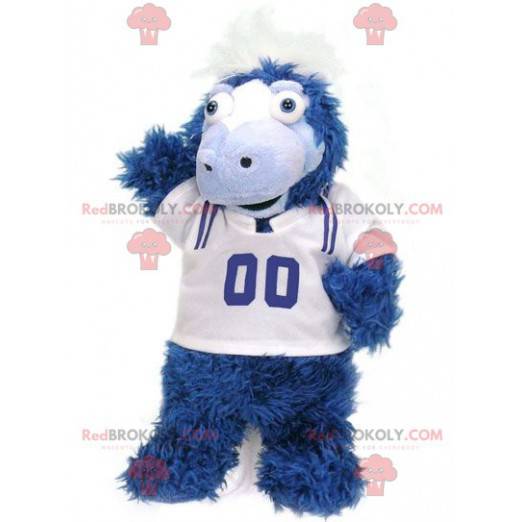 Todo peludo mascota potro caballo azul y blanco - Redbrokoly.com