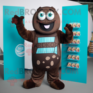 Teal Chocolate Bars maskot...