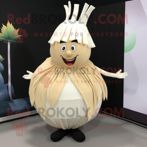 Beige lök maskot kostym...