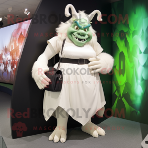 White Ogre maskot kostume...