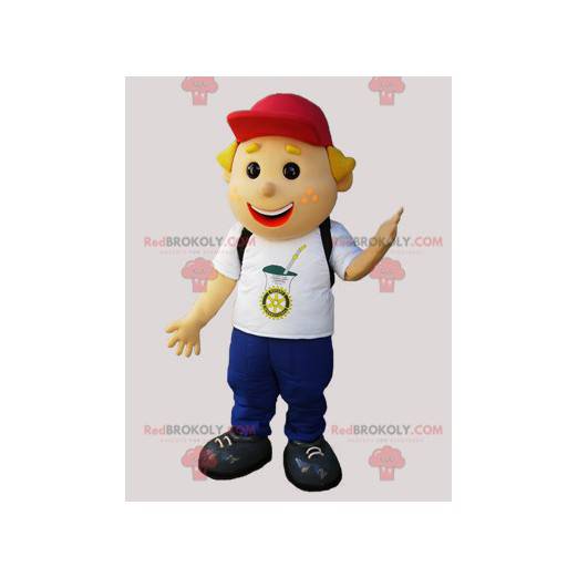 Ung smilende gutteskole-maskot - Redbrokoly.com