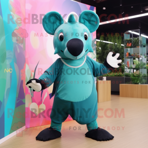 Teal Tapir mascotte kostuum...