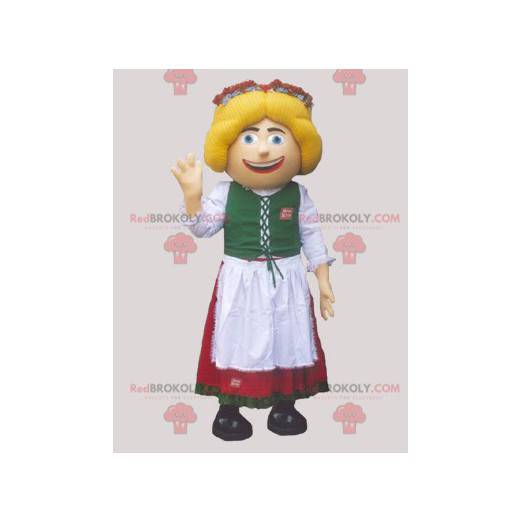 Mascota austriaca holandesa en traje tradicional -