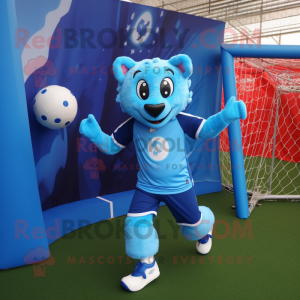 Blue Soccer Goal mascotte...