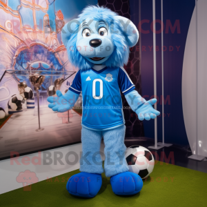 Blue Soccer Goal maskot...