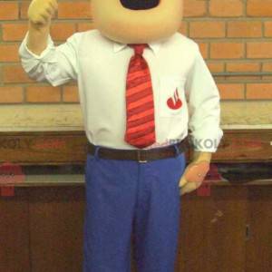 Mascot businessman in elegant and chic suit - Redbrokoly.com