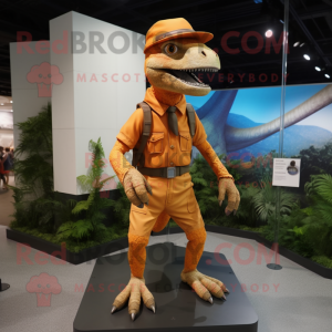Orangefarbener Velociraptor...