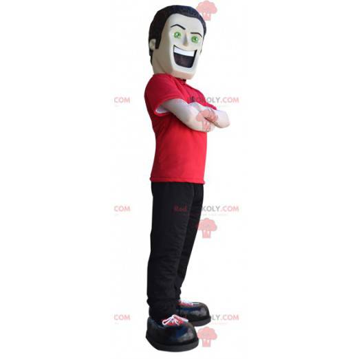 Mascote homem alto com bela constituição - Redbrokoly.com