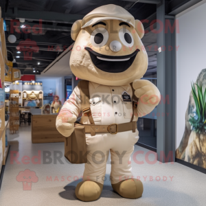 Beige Chief maskot drakt...