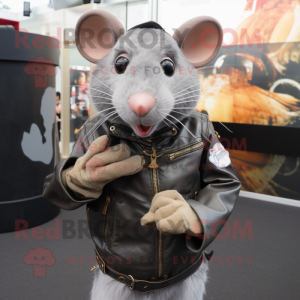 Grijze Rat mascotte kostuum...