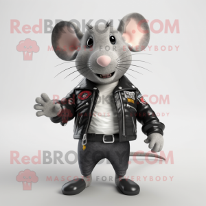 Grijze Rat mascotte kostuum...