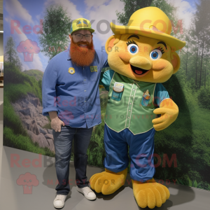 Goud Leprechaun mascotte...