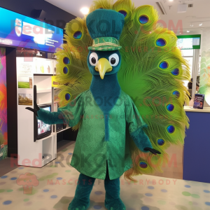 Forest Green Peacock maskot...