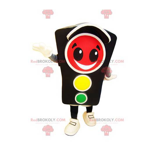 Trafikljusmaskot som ler maskot för grönt ljus - Redbrokoly.com