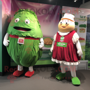 nan Corned Beef And Cabbage mascot costume character dressed with a Culottes and Keychains