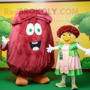nan Corned Beef And Cabbage mascot costume character dressed with a Culottes and Keychains