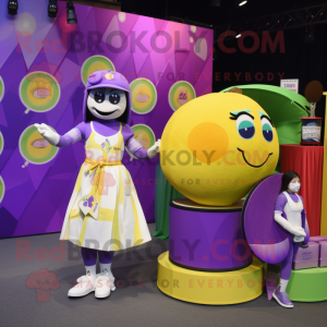 Lilla citron maskot kostume...