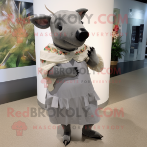 Grå Tapir maskot drakt...