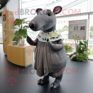 Grijze Tapir mascotte...