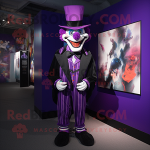 Purple Evil Clown maskot...