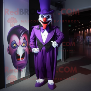 Purple Evil Clown mascotte...