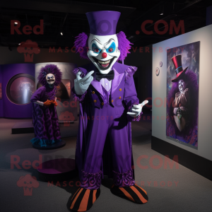 Purple Evil Clown maskot...