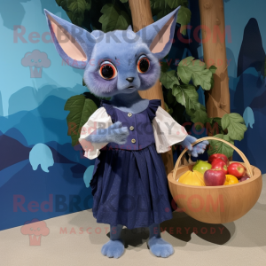 Blue Fruit Bat mascotte...