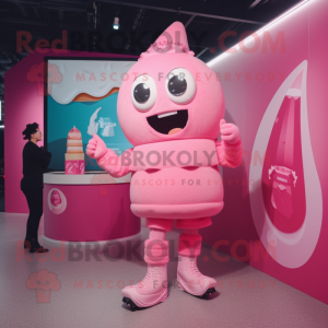 Rosa Eiscreme Maskottchen...