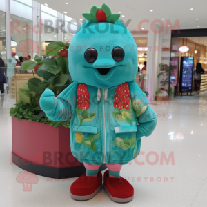 Teal Strawberry mascotte...