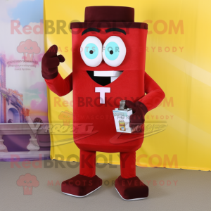 Maroon Candy Box maskot...