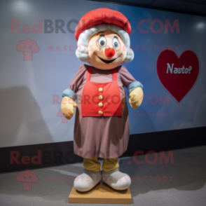 nan Heart mascot costume character dressed with a Shorts and Berets