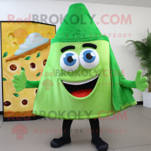 Green Pizza Slice mascotte...