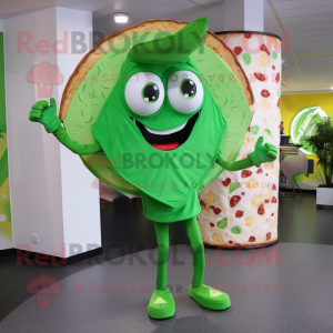 Green Pizza Slice mascotte...