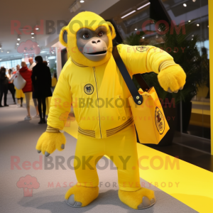 Citrongul Gorilla maskot...