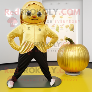 Gold Melon mascotte kostuum...