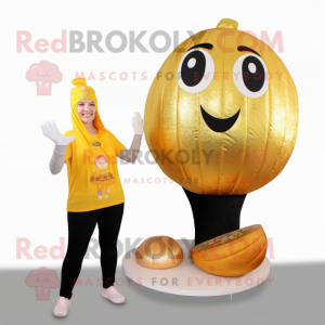 Gold Melon mascotte kostuum...