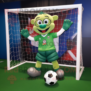 Green Soccer Goal maskot...