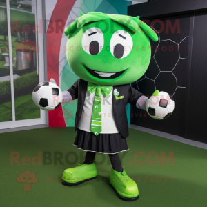 Green Soccer Goal mascotte...