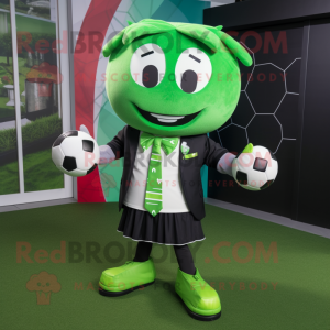 Green Soccer Goal maskot...