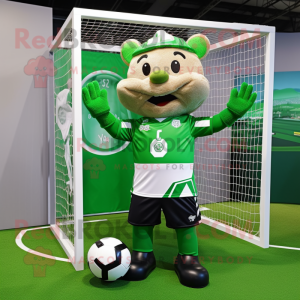 Green Soccer Goal maskot...